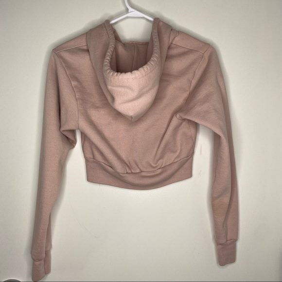 American Apparel Baby Pink Flex Fleece Cropped Hoodie, Good Condition - Picture 3 of 4